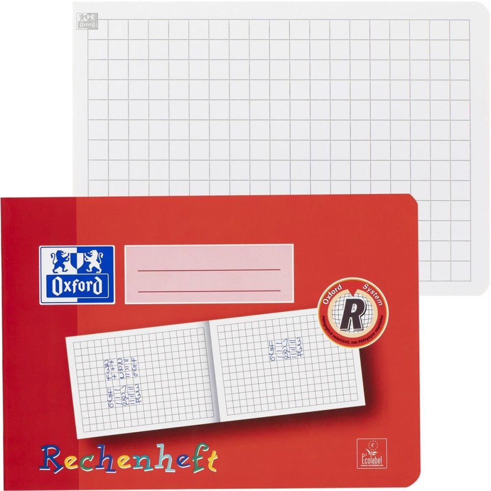 Oxford Rechenheft / A5 / quer / 16 Blatt / Lineatur R / kariert