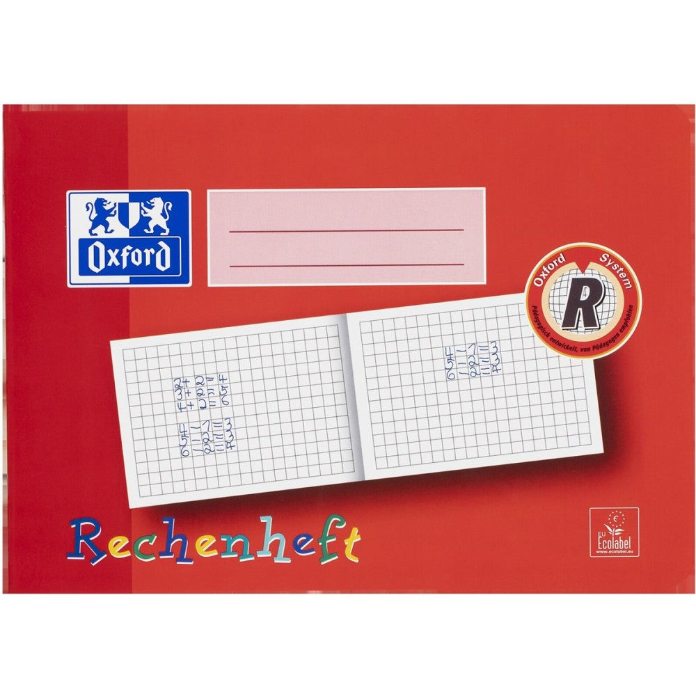 Oxford Rechenheft / A5 / quer / 16 Blatt / Lineatur R / kariert