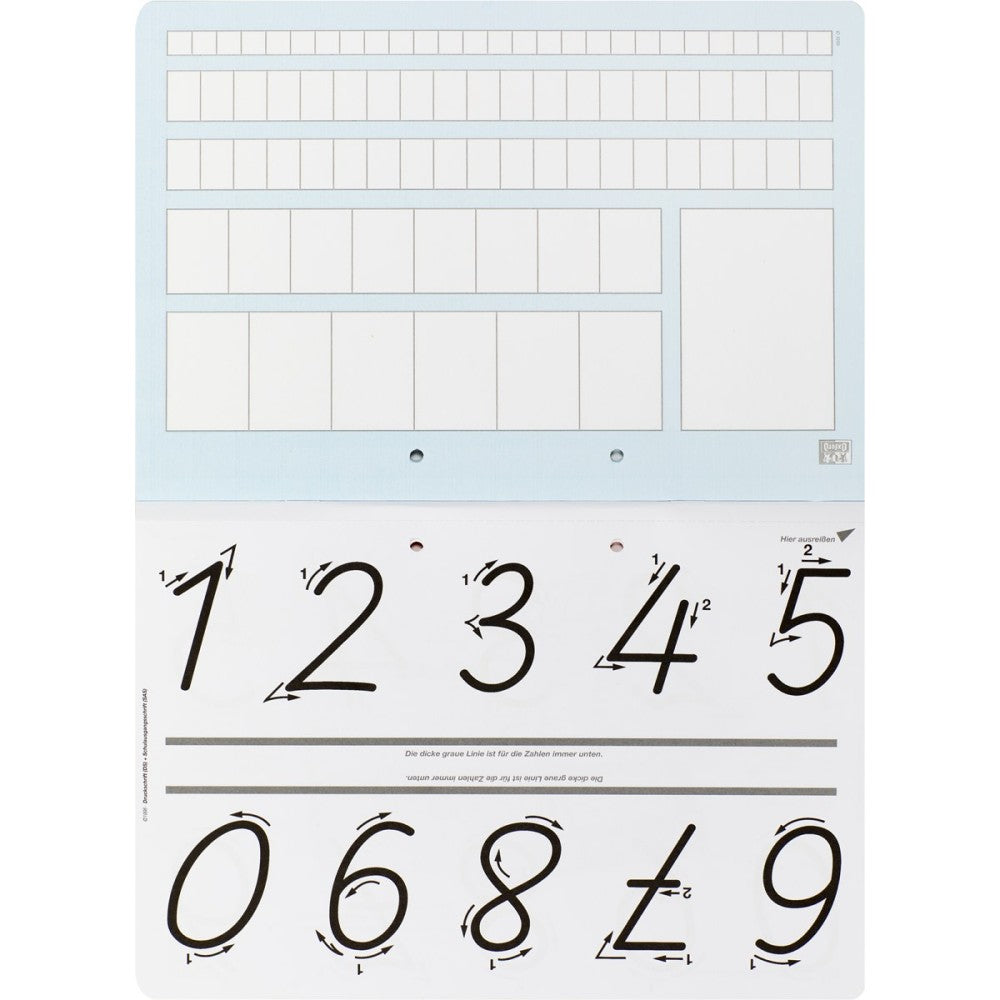 Oxford Zahlenheft / A4 / quer / 16 Blatt / Lineatur ZL / kariert