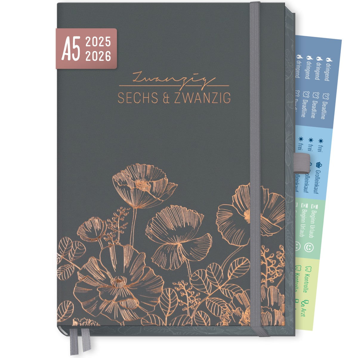 Business-Timer Deluxe 2025/2026 / 18 Monate / Poppy / Häfft Verlag
