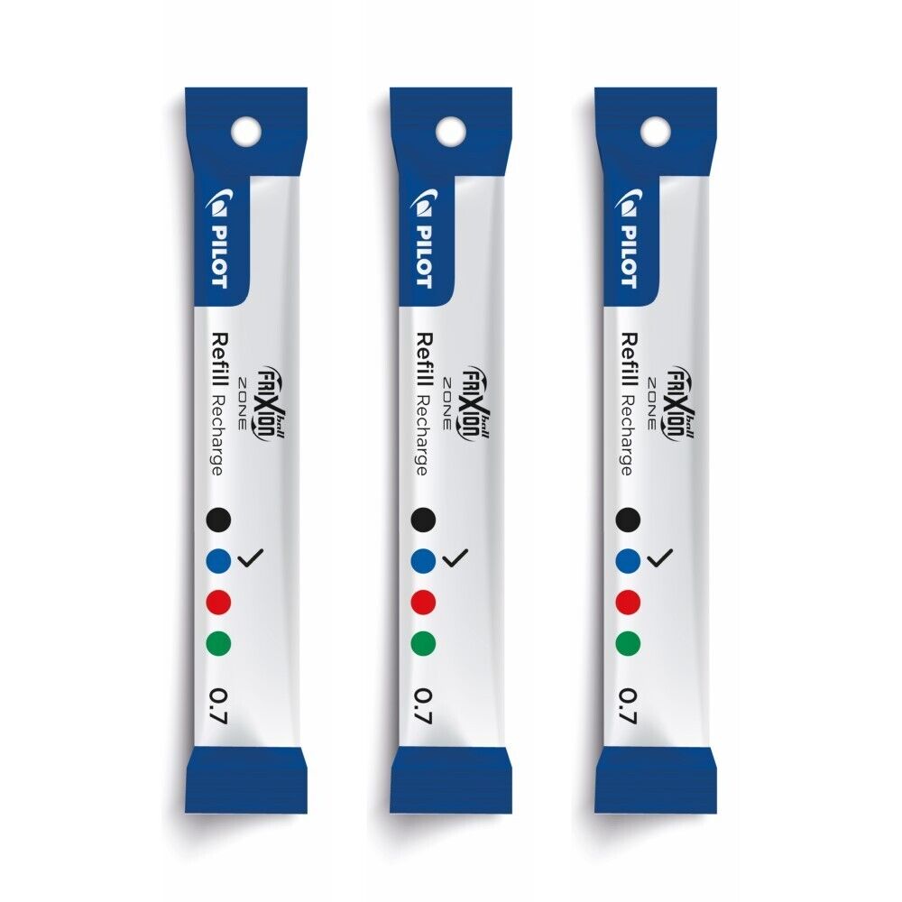 Pilot 3er-Set Großraum-Metall-Mine FriXion Zone 0.7 / M / Blau
