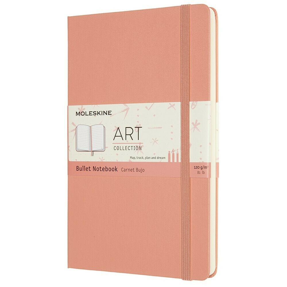 Moleskine Bullet Notizbuch Hardcover Large A5 Punktraster Korallenpink