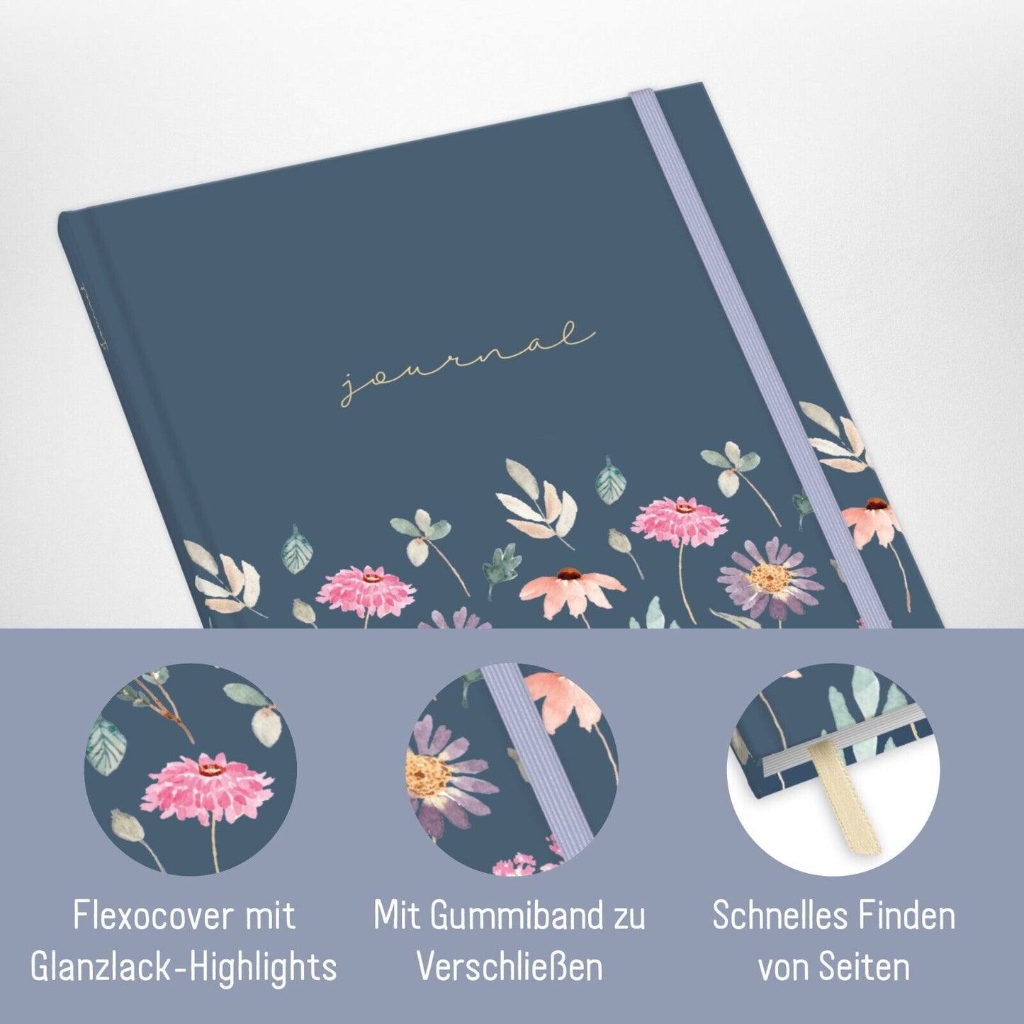 paper&you Journal / A4+ / dotted / Flying Flowers / Häfft-Verlag