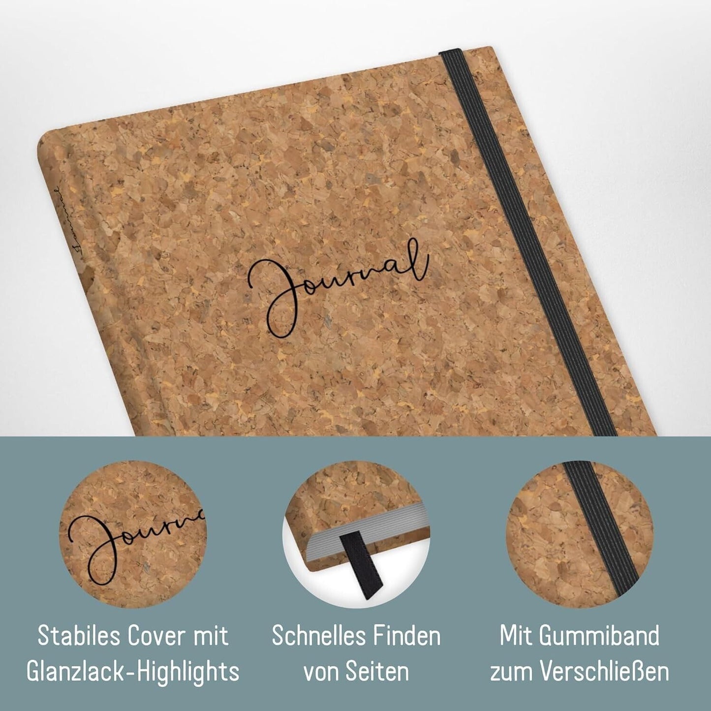 paper&you Notizbuch Classic / dotted / A5+ / Kork / Häfft-Verlag