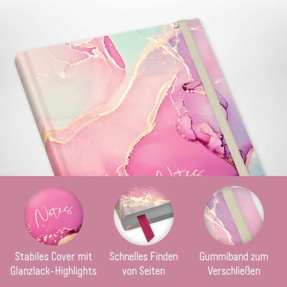 paper&you Notizbuch Classic / liniert / A5+ / Silky Pink / Häfft-Verlag