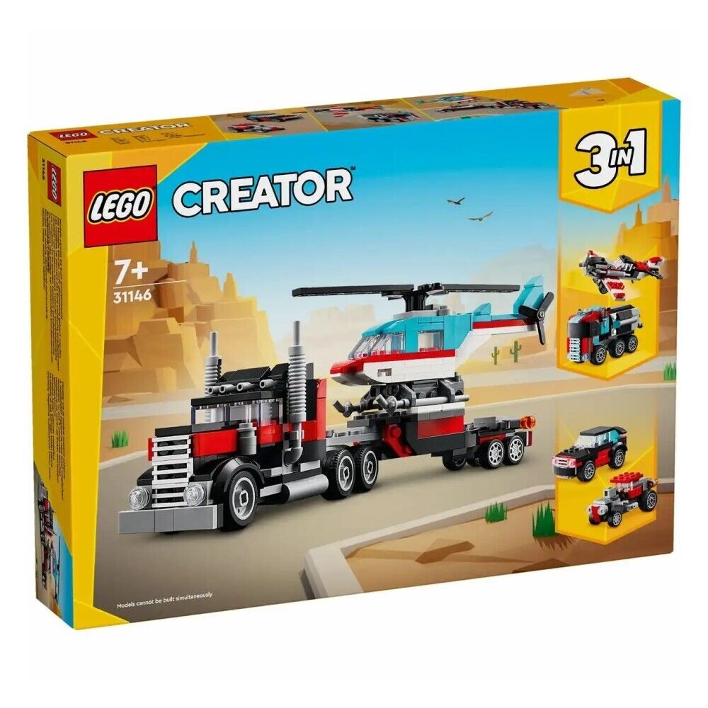 LEGO Creator 3-in-1 - Tieflader mit Hubschrauber (31146)