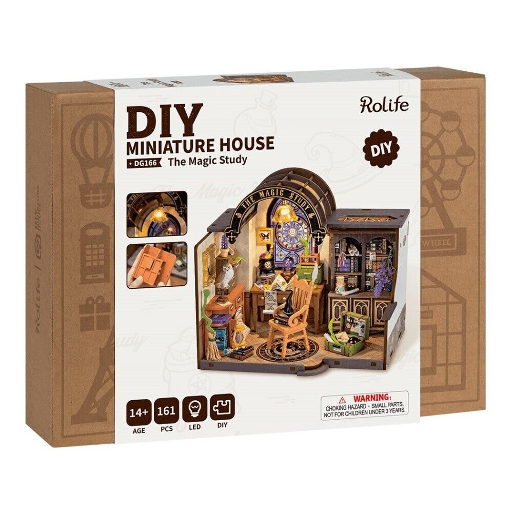 Rolife 3D-Holz-Puzzle DIY Miniature House "The Magic Study"