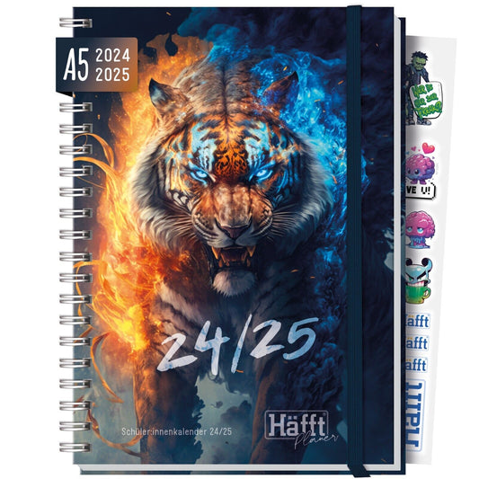 Häfft PLANER 2024/2025  / Premium - Schüler-Kalender / Wild Tiger / Häfft-Verlag