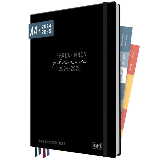 Lehrer-Planer  2024/2025 / A4+ / Black Edition / Häfft-Verlag
