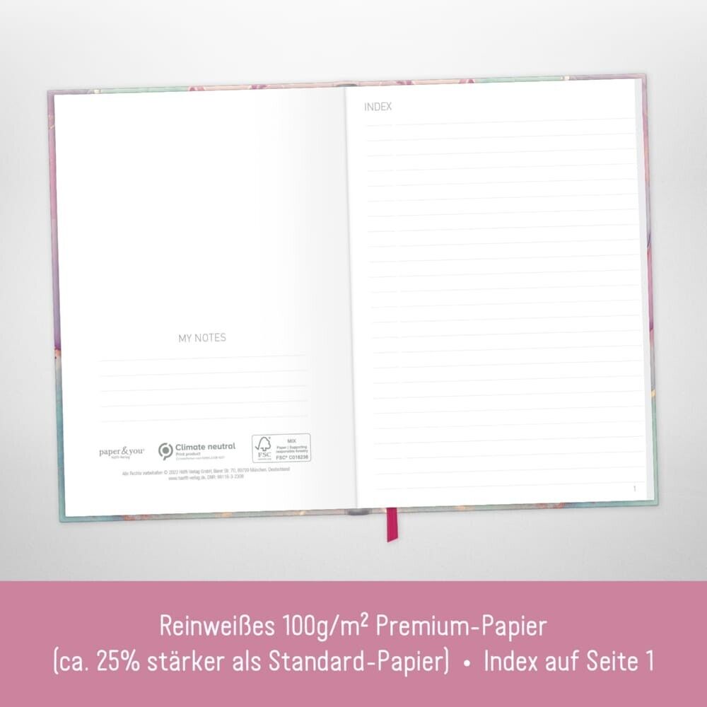paper&you Notizbuch Classic / liniert / A5+ / Silky Pink / Häfft-Verlag