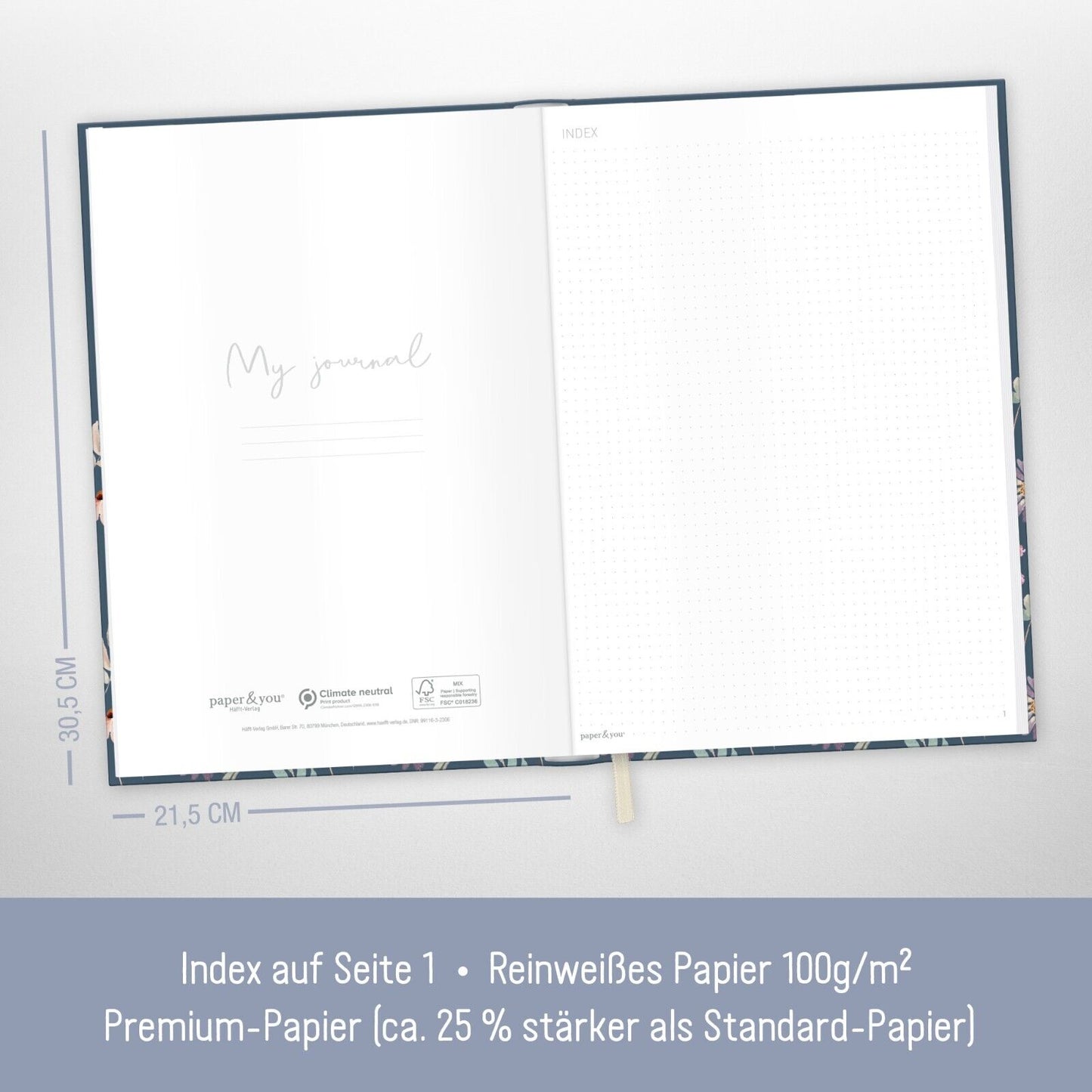 paper&you Journal / A4+ / dotted / Flying Flowers / Häfft-Verlag