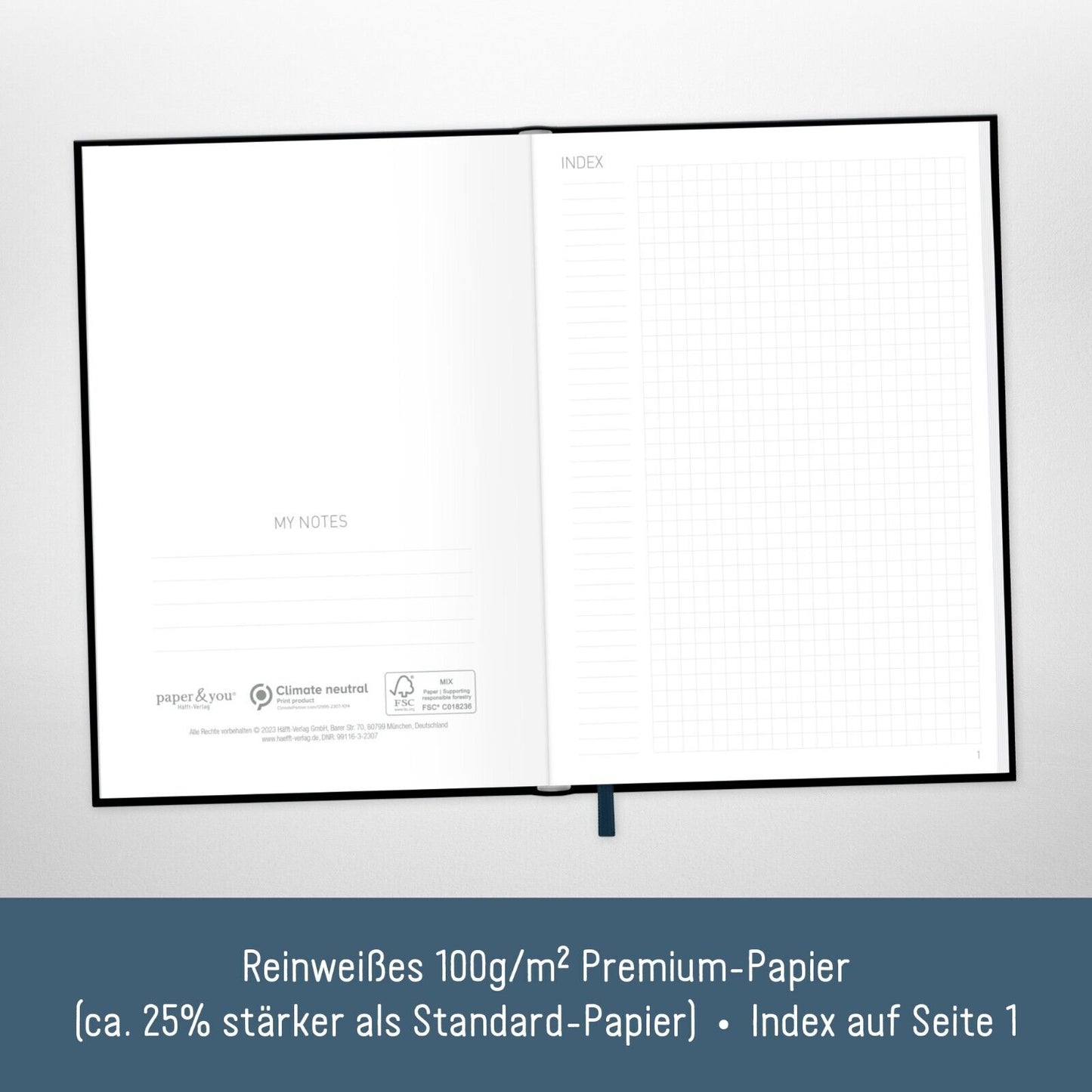 paper&you Notizbuch Classic / kariert / A5+ / New Adventures / Häfft-Verlag