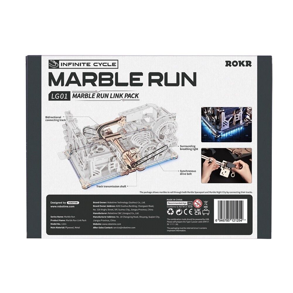 ROKR 3D-Holz-Puzzle Murmelbahn / Kugelbahn - Verbindungs-Element "Link Pack"