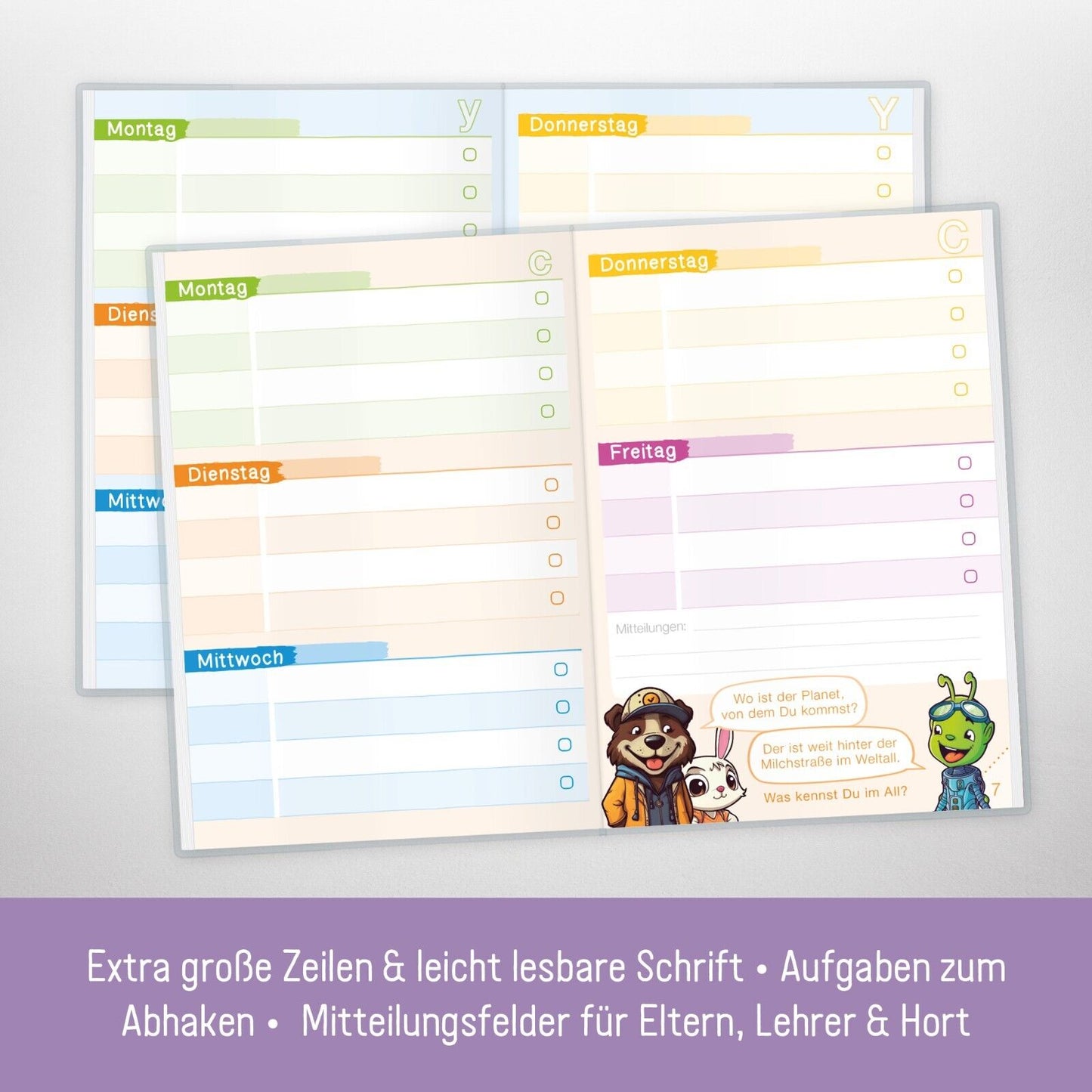 Mein Grundschul-Aufgabenheft 1+2. Klasse / A5 / Pferd / vom Häfft-Verlag