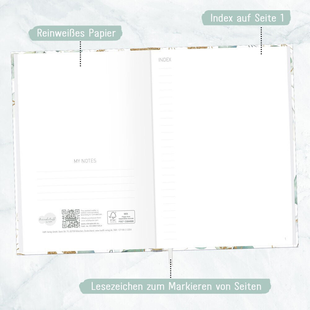 Häfft Trendstuff Notizbuch Classic Blattgold / A5+ / blanko