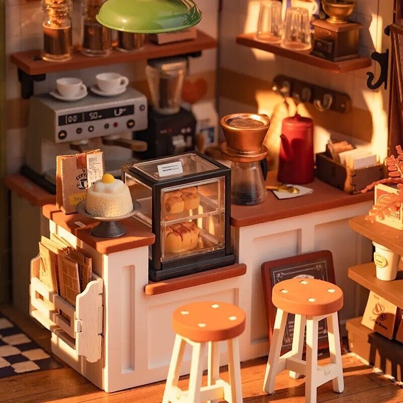 Rolife 3D-Holz-Puzzle DIY Coffee-Shop "Café No. 17"