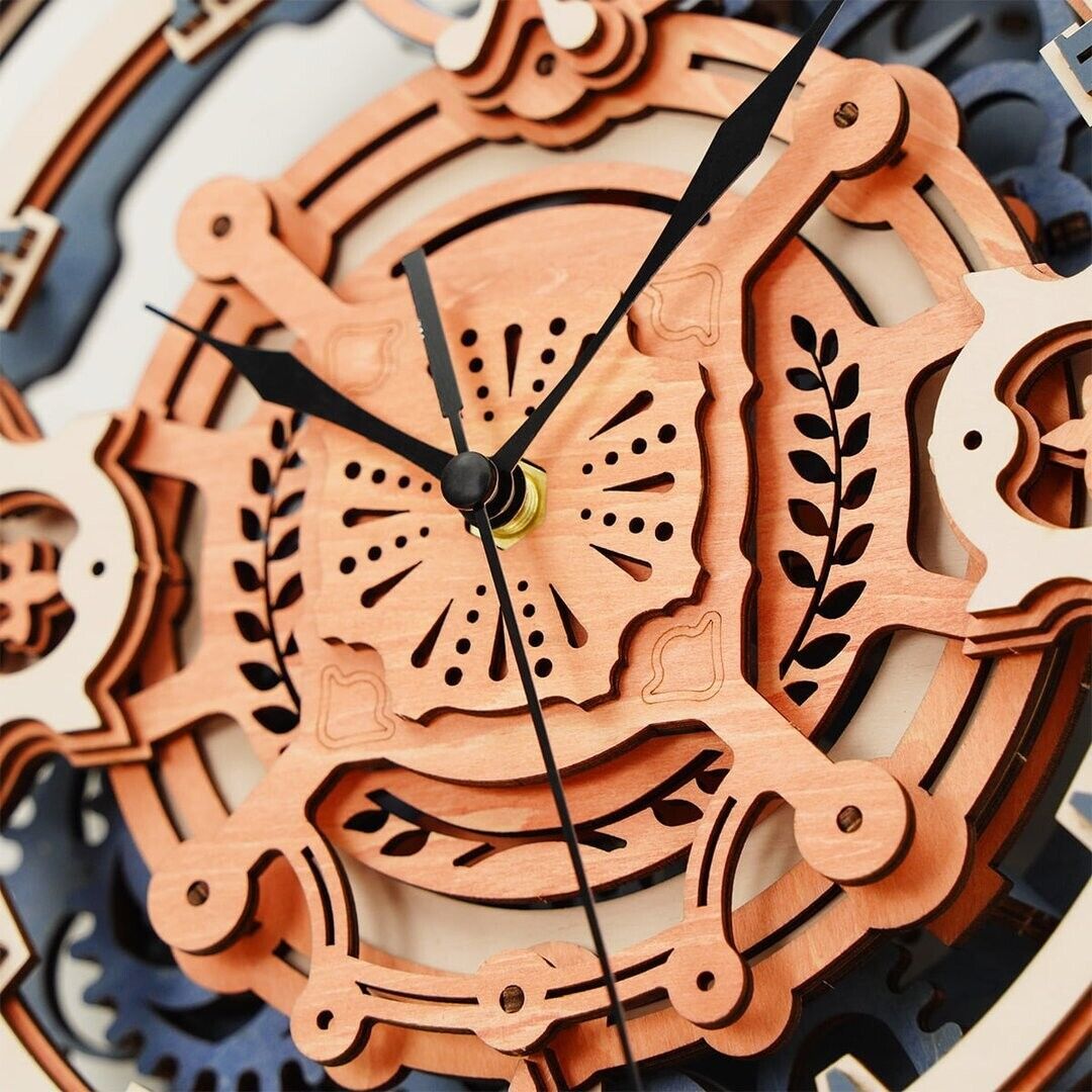 ROKR 3D-Holz-Puzzle Wanduhr "Romantic Notes Wall Clock"