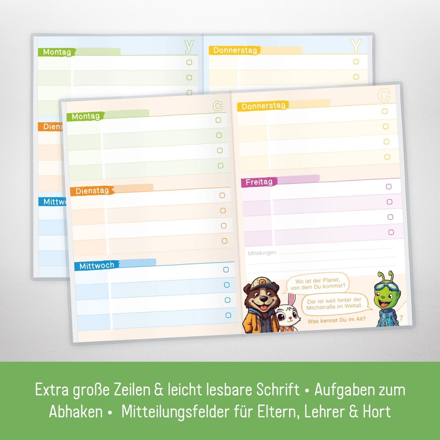 Mein Grundschul-Aufgabenheft 1+2. Klasse / A5 / Kleiner Dino / vom Häfft-Verlag