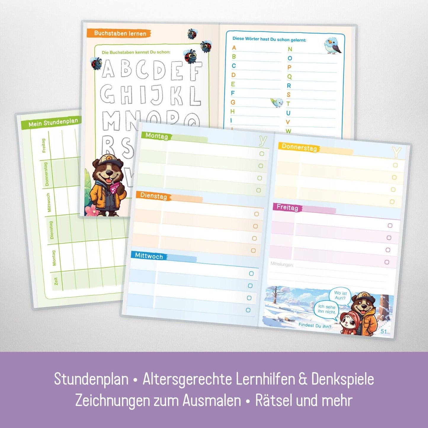 Mein Grundschul-Aufgabenheft 1+2. Klasse / A5 / Pferd / vom Häfft-Verlag