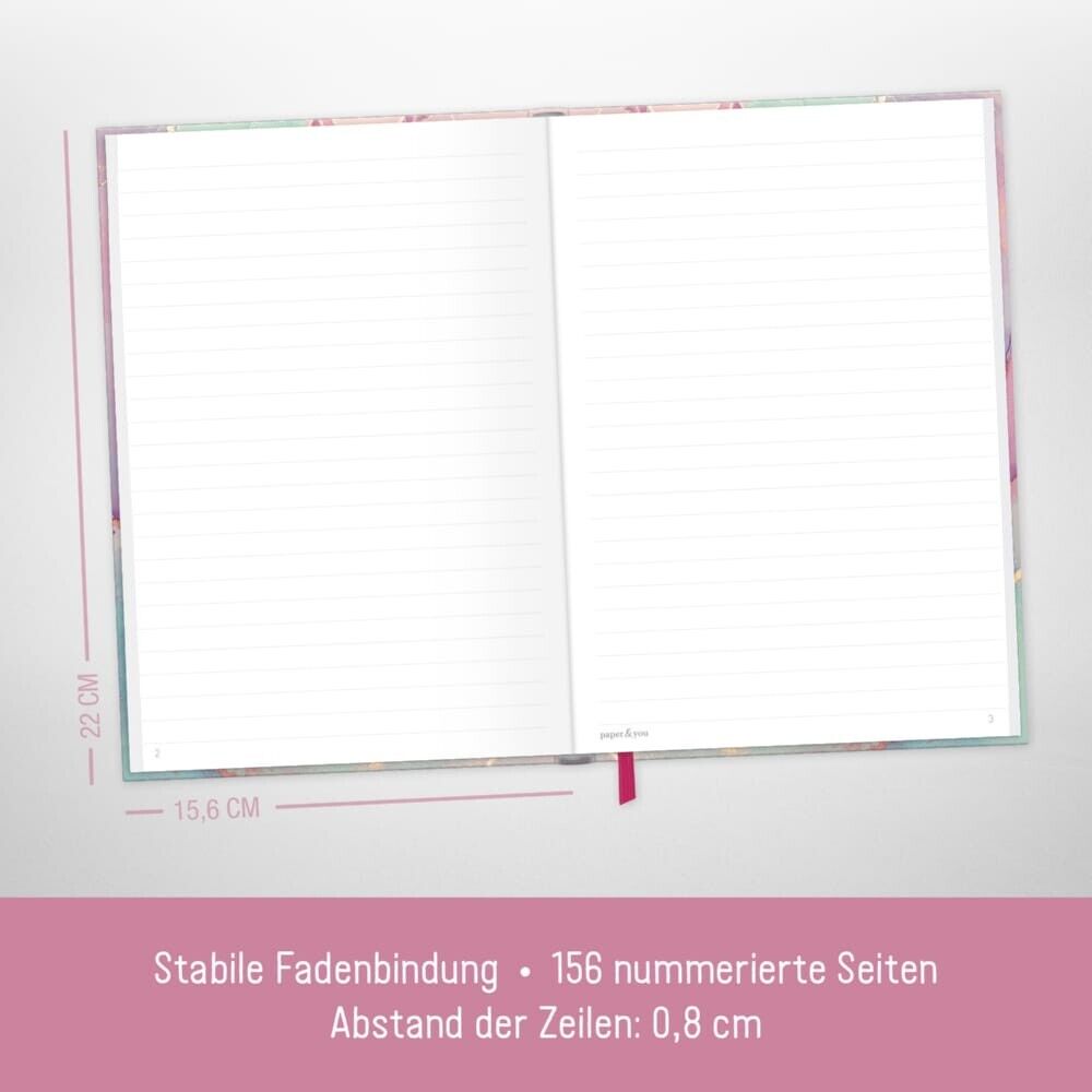 paper&you Notizbuch Classic / liniert / A5+ / Silky Pink / Häfft-Verlag