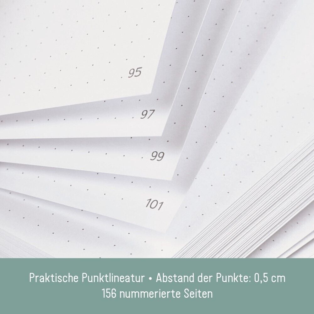 paper&you Journal A4+ / gepunktet / Minty Leaves / Häfft-Verlag