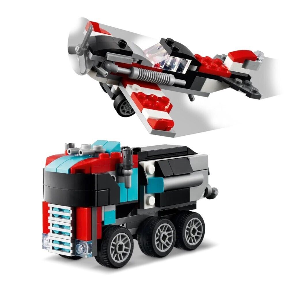 LEGO Creator 3-in-1 - Tieflader mit Hubschrauber (31146)