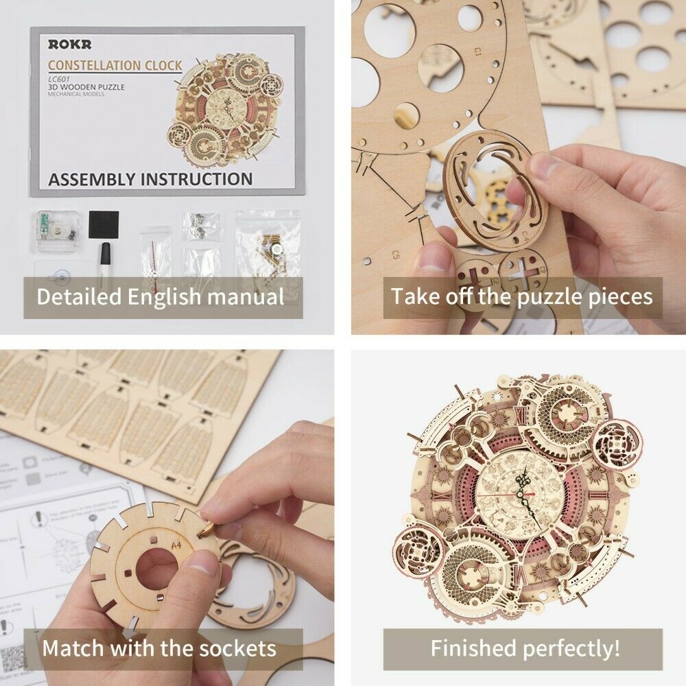 ROKR 3D-Puzzle "Zodiac Wall Clock"