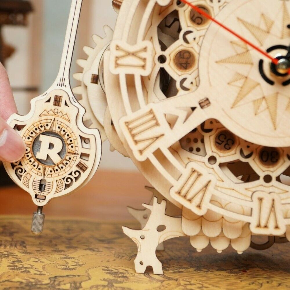 ROKR 3D-Holz-Puzzle Uhr "Owl Clock" Modellbausatz
