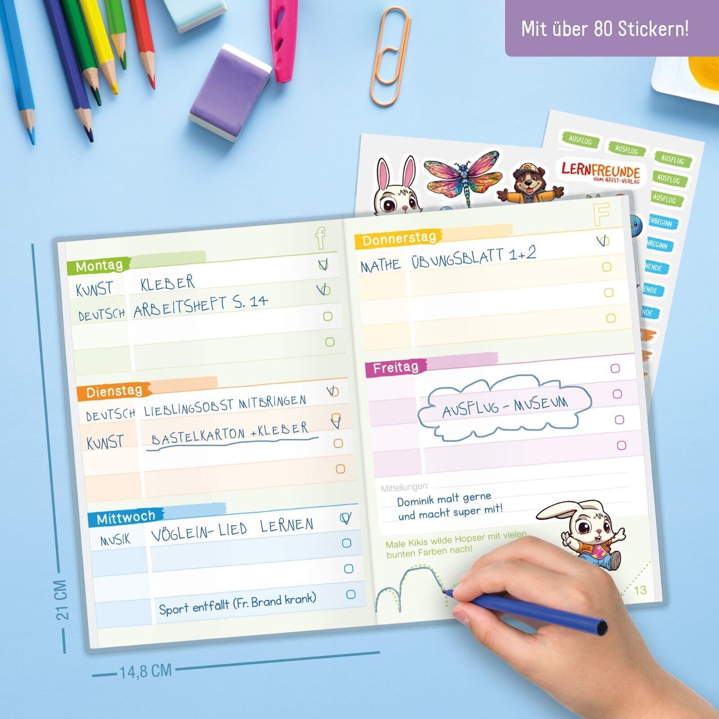 Mein Grundschul-Aufgabenheft 1+2. Klasse / A5 / Pferd / vom Häfft-Verlag