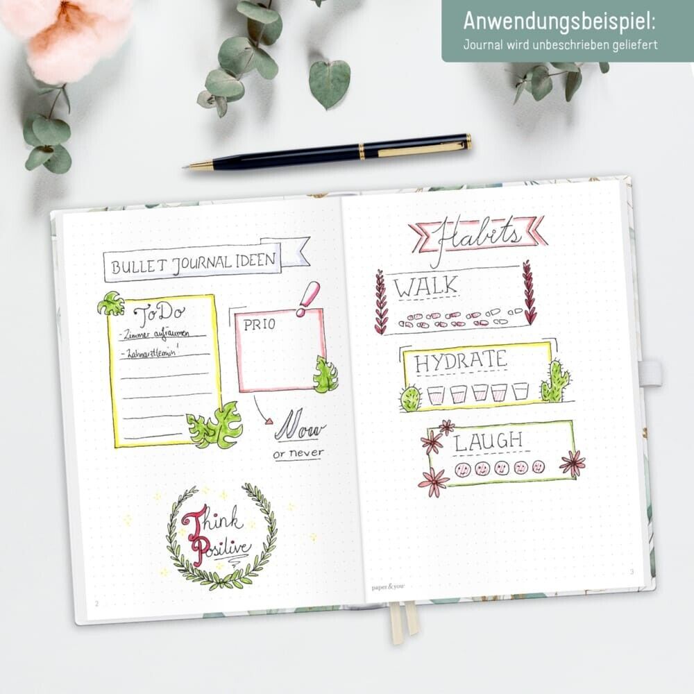 paper&you Journal Premium / dotted / A5 / Blattgold / Häfft-Verlag