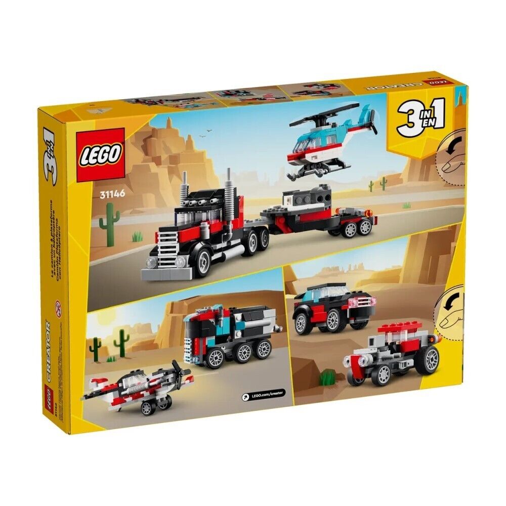 LEGO Creator 3-in-1 - Tieflader mit Hubschrauber (31146)