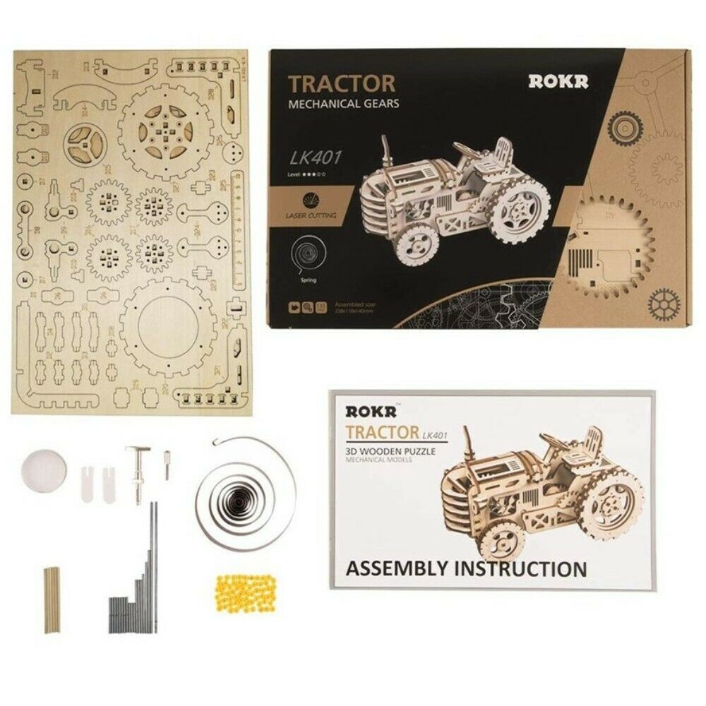 ROKR 3D-Holz-Puzzle Traktor Modellbausatz