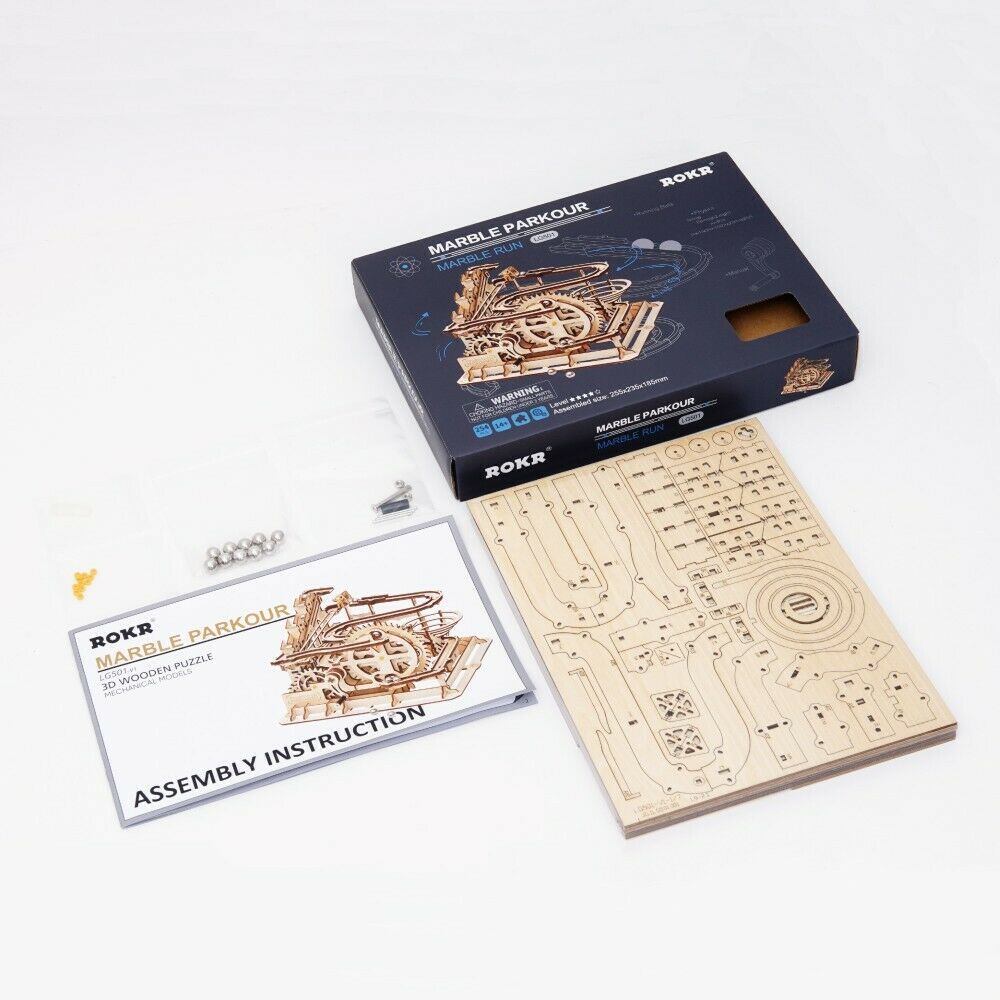 ROKR 3D-Holz-Puzzle Murmelbahn "Marble Run Parkour"