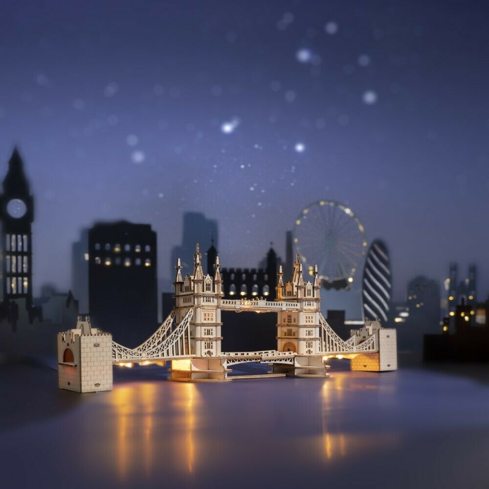 Rolife 3D-Holz-Puzzle "Tower Bridge with Lights"