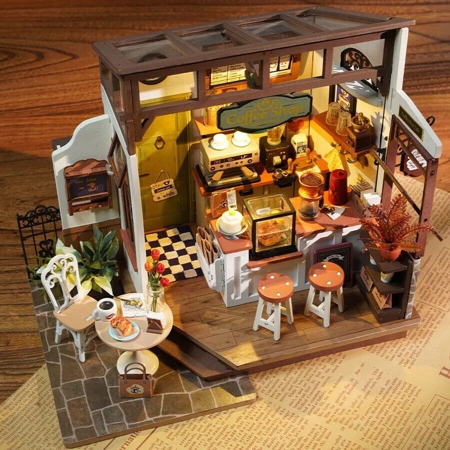 Rolife 3D-Holz-Puzzle DIY Coffee-Shop "Café No. 17"