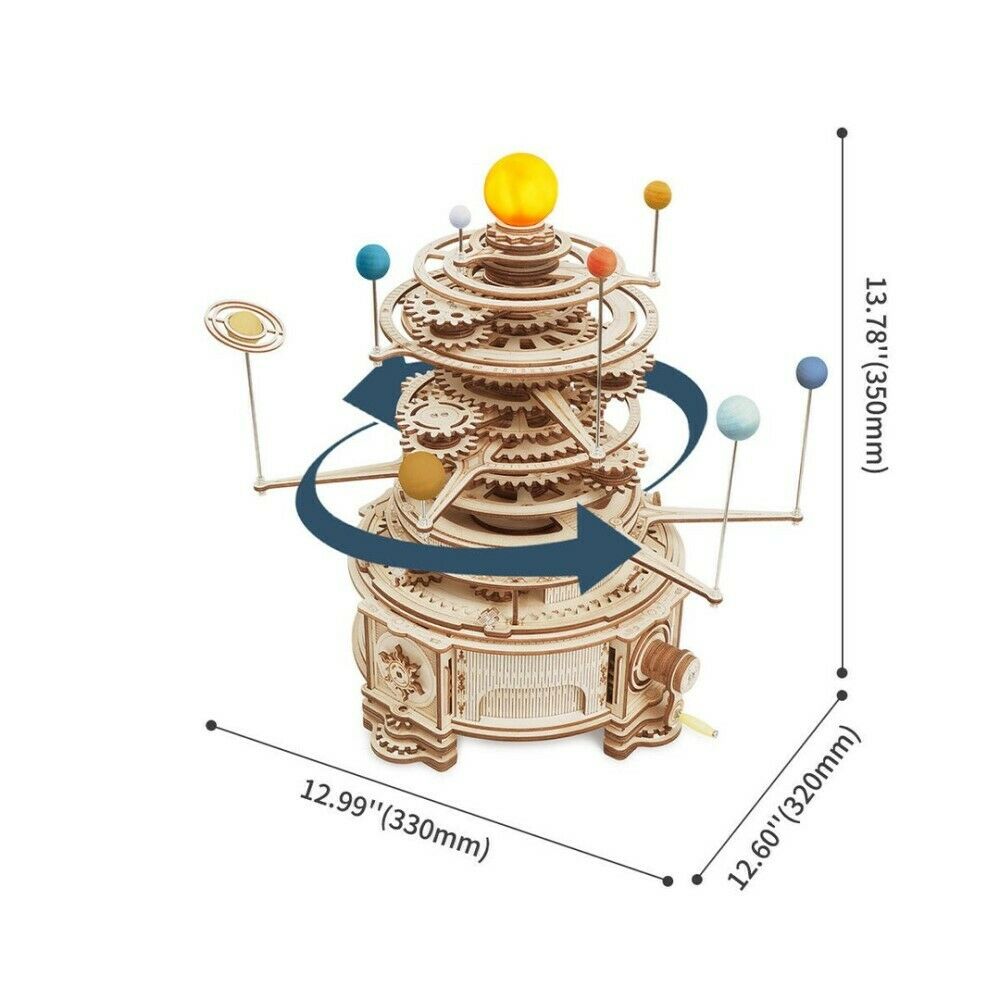 ROKR 3D-Holz-Puzzle Solar System - Planetary Orbits / "Mechanical Orrery"