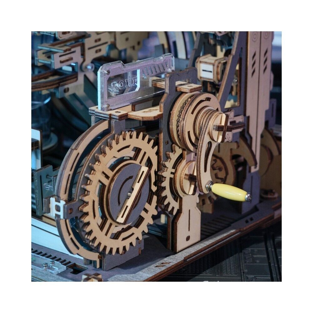ROKR 3D-Holz-Puzzle Murmelbahn / Kugelbahn "Marble Spaceport"
