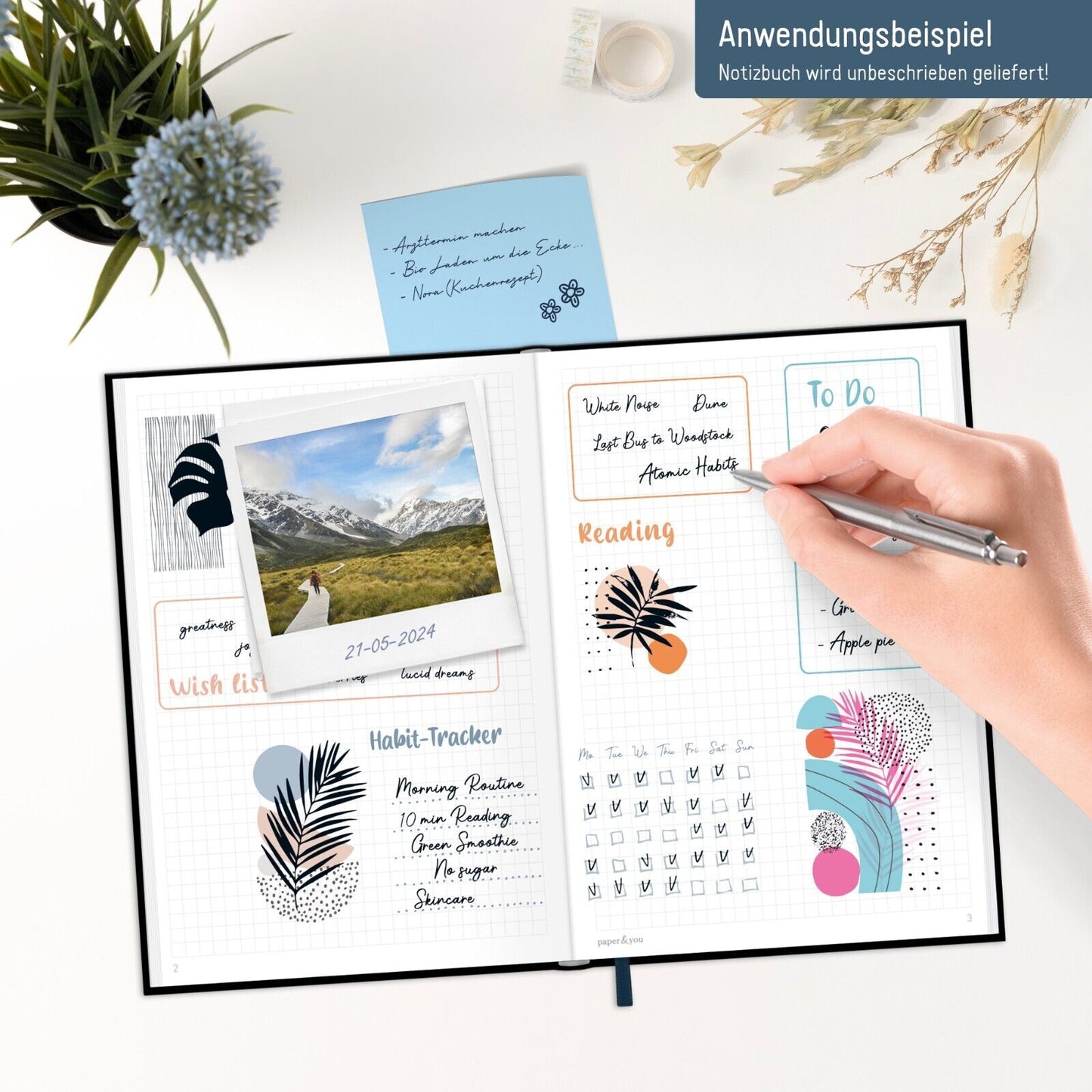 paper&you Notizbuch Classic / kariert / A5+ / New Adventures / Häfft-Verlag