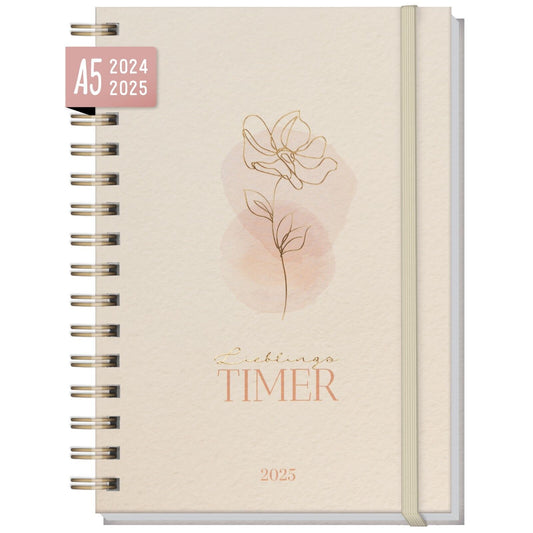 Lieblings-Timer 2024/2025 / Soft Flower  / Häfft-Verlag