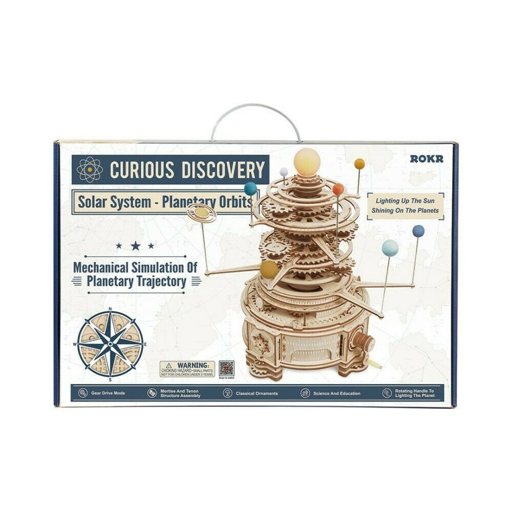 ROKR 3D-Holz-Puzzle Solar System - Planetary Orbits / "Mechanical Orrery"