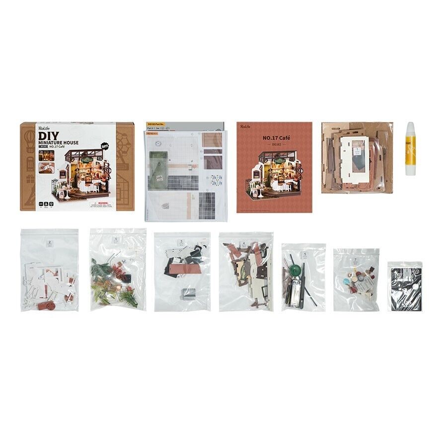 Rolife 3D-Holz-Puzzle DIY Coffee-Shop "Café No. 17"