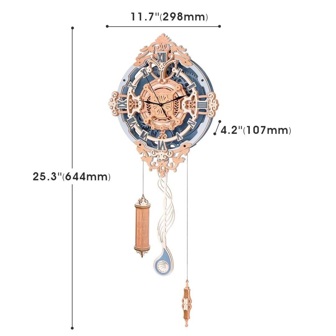 ROKR 3D-Holz-Puzzle Wanduhr "Romantic Notes Wall Clock"