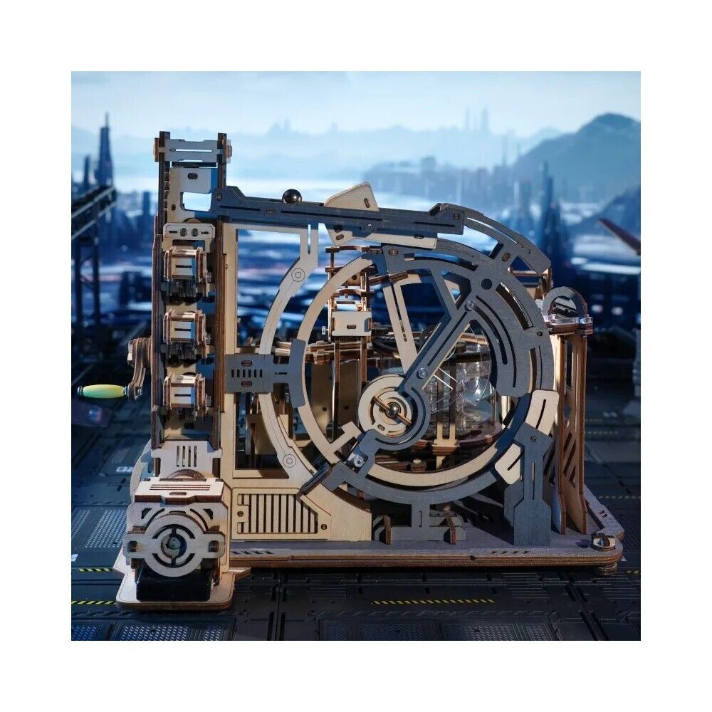 ROKR 3D-Holz-Puzzle Murmelbahn / Kugelbahn "Marble Spaceport"