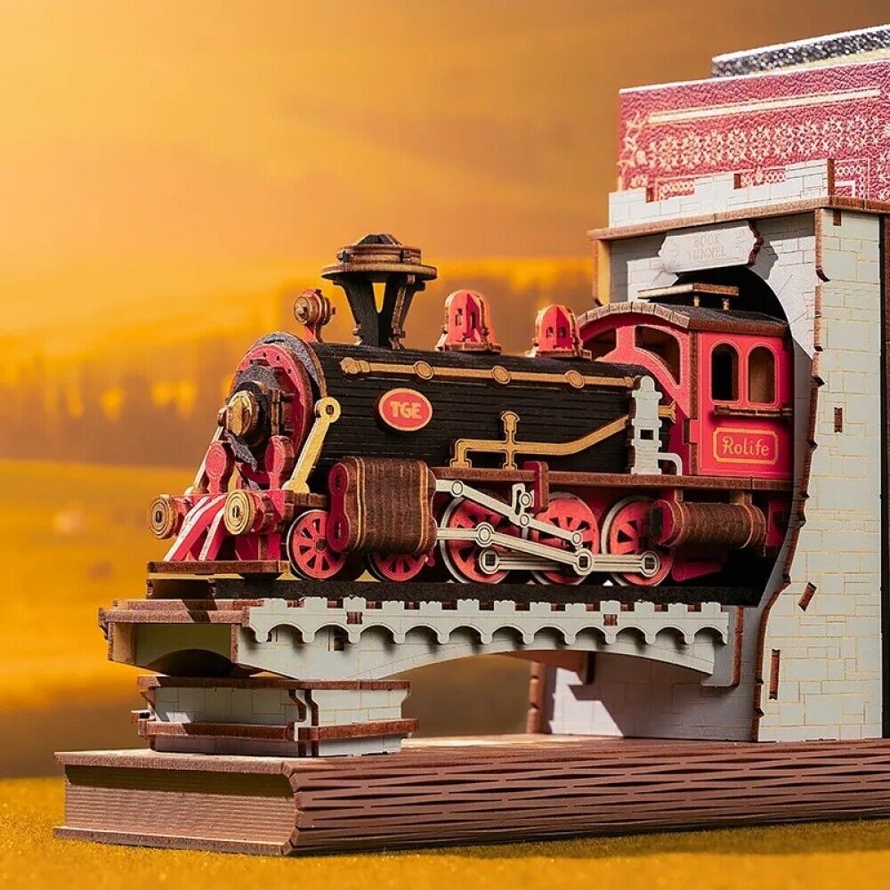 Rolife 3D-Holz-Puzzle Century Train - Buchstütze
