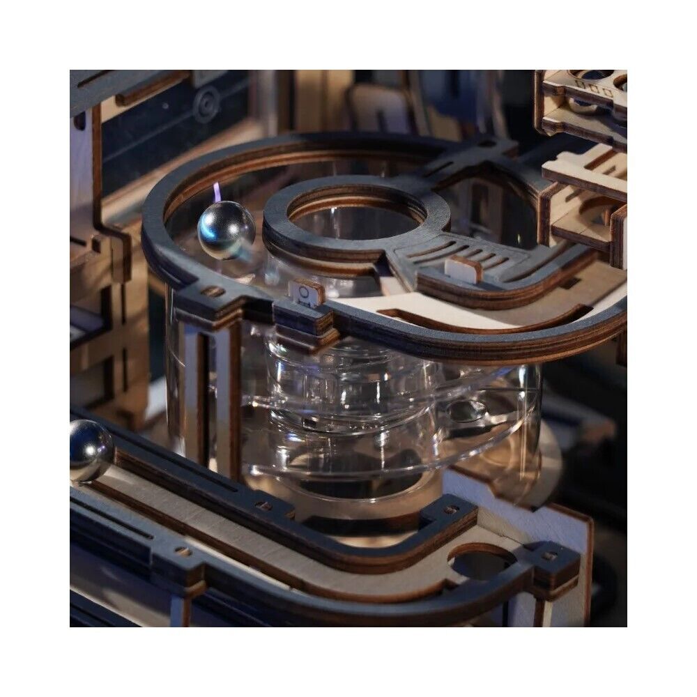 ROKR 3D-Holz-Puzzle Murmelbahn / Kugelbahn "Marble Spaceport"