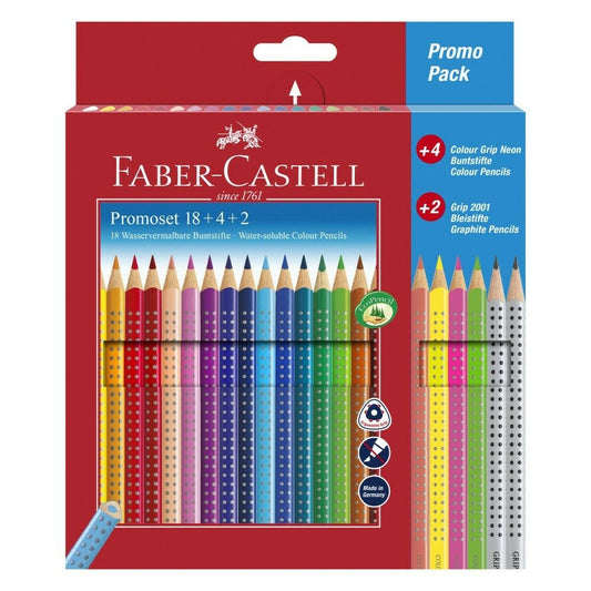 Faber-Castell Buntstifte Colour GRIP 18+4+2 Promo-Set