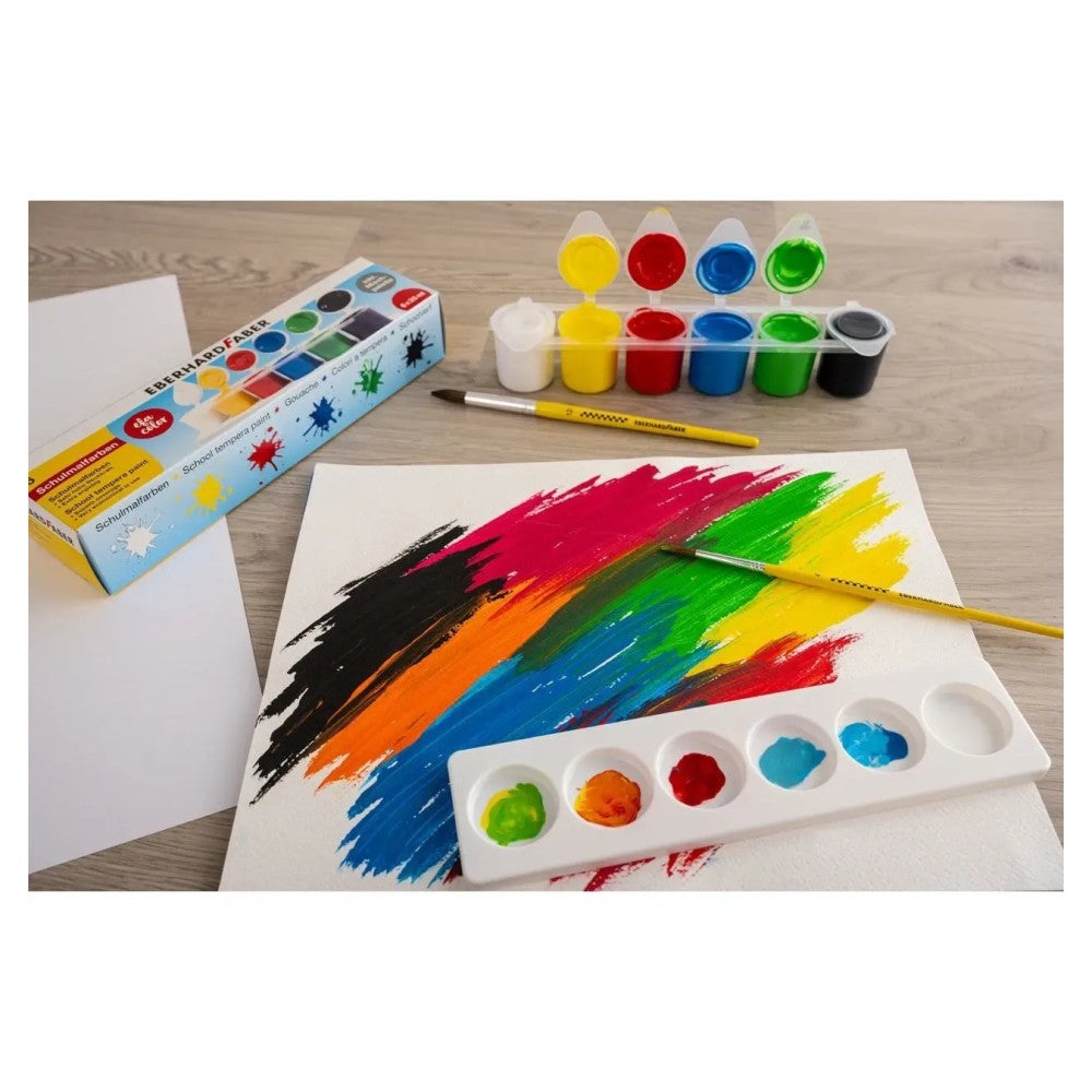 Eberhard Faber Schulmalfarben Tempera / 6er Töpfe Set