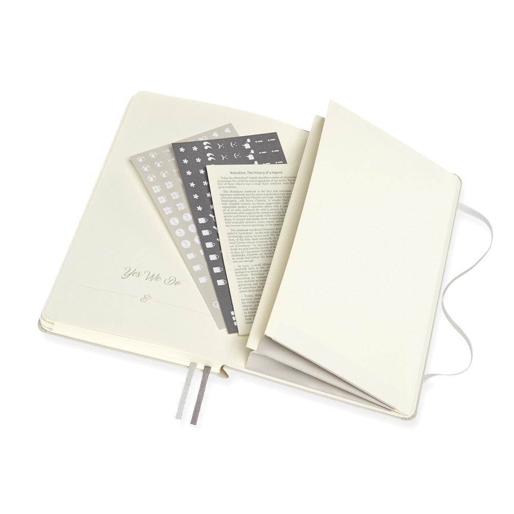 Moleskine Passion Journal Hardcover Large / A5 / Hochzeit / grau