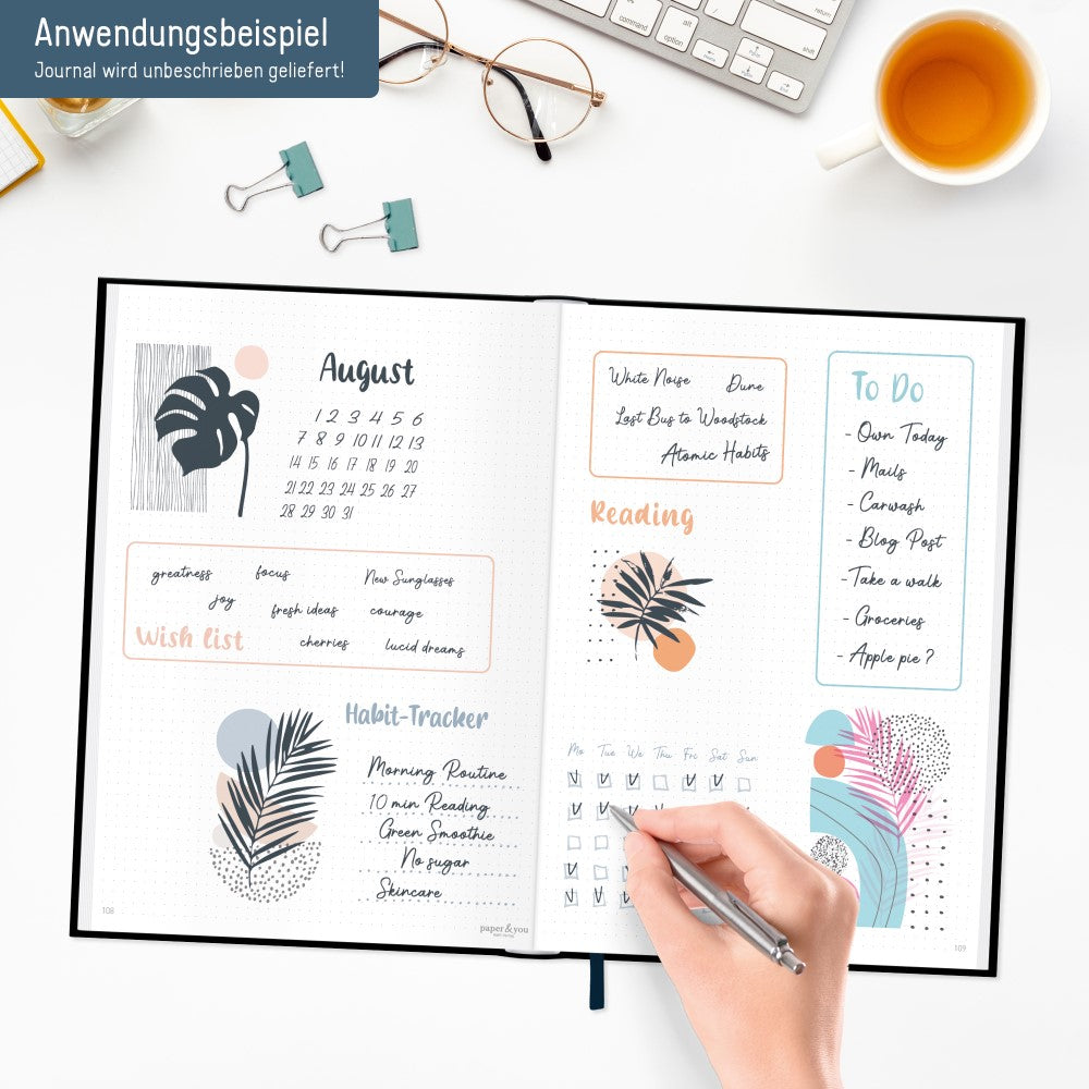 paper&you Journal / A4+ / dotted / Black Edition / Häfft-Verlag