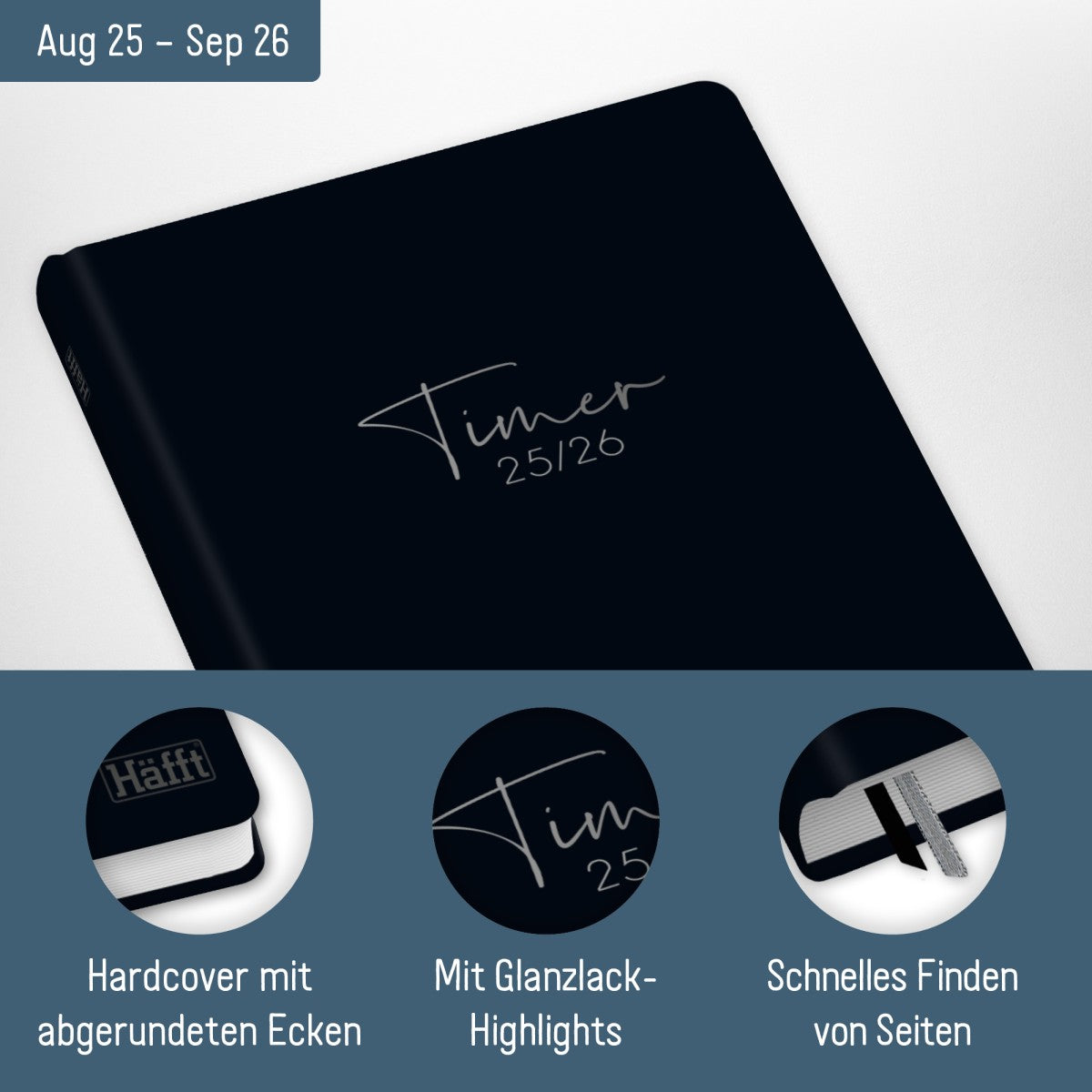 Häfft-Timer 2025/2026 / Jugendkalender / A5 / Black Edition